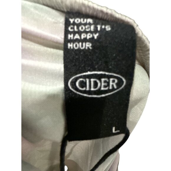 Cider Asymmetrical Floral Ruched Midi Dress With Spaghetti Straps - Size L - NWT - Picture 6 of 6